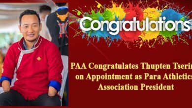 PAA Congratulates Thupten Tsering on Appointment as Para Athletics Association President