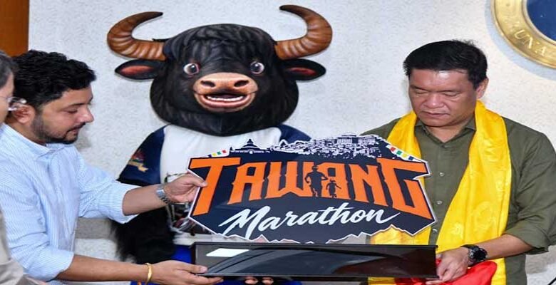 Pema Khandu Launches Tawang Marathon 2026 Logo, Mascot and Registration Platform