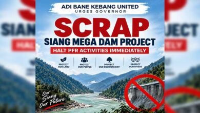 Adi Bane Kebang United Urges Governor to Scrap Proposed Siang Mega Dam Project