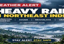 Heavy Rain Alert for Arunachal, Assam, Meghalaya and Sikkim on September 23
