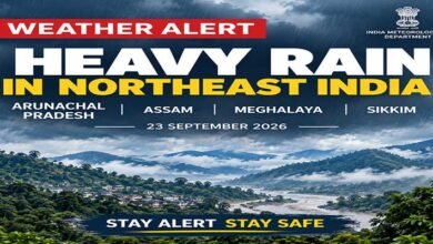 Heavy Rain Alert for Arunachal, Assam, Meghalaya and Sikkim on September 23