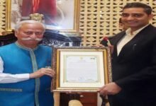Arunachal Governor Presents ‘Land of Rising Sun Plaque for Excellence’ to Pawan Kumar Sain﻿