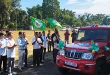 Wangki Lowang Flags Off Mini Fire Tender for Deomali Forest Division
