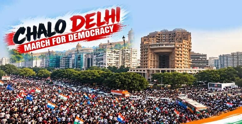 Opposition Takes ‘March for Democracy’ to Supreme Court Over Alleged Vote Chori﻿