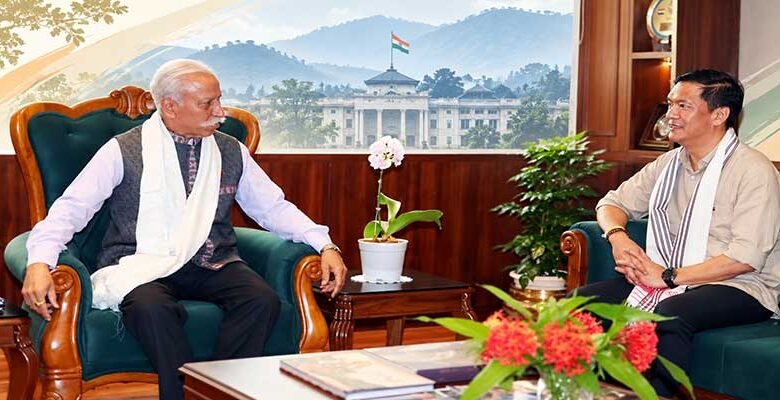 CM Briefs Governor on Public Outreach for Siang Project PFR