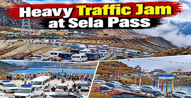 Heavy Traffic Jam at 14,000-ft Sela Pass as Record Tourist Footfall Hits Tawang